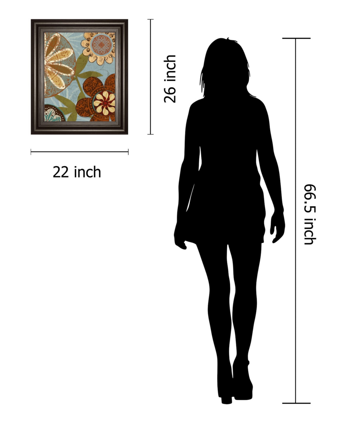 Classy Art Persian Garden Ii by Katrina Craven Framed Print Wall Art,