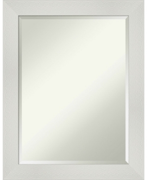 Amanti Art Mosaic Framed Bathroom Vanity Wall Mirror, 22.25" X 28.25" In White