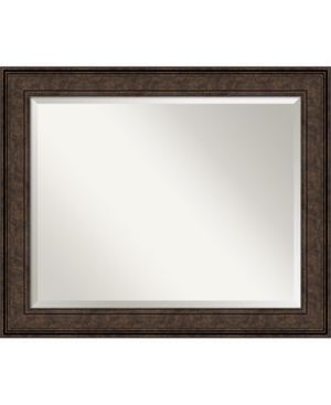 Amanti Art Ridge Framed Bathroom Vanity Wall Mirror, 33.5" X 27.50" In Bronze