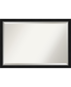 Amanti Art Eva Silver-tone Framed Bathroom Vanity Wall Mirror, 39.12" X 27.12" In Black