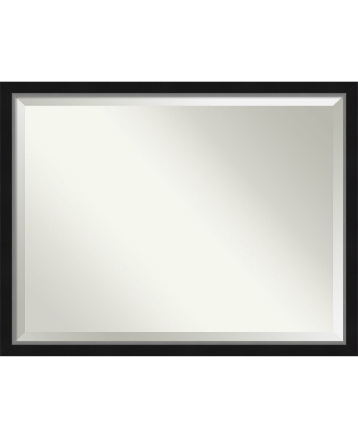 Eva Silver-tone Framed Bathroom Vanity Wall Mirror, 43.12" x 33.12" - Black