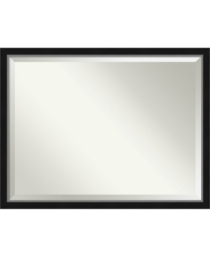 Amanti Art Eva Silver-tone Framed Bathroom Vanity Wall Mirror, 43.12" X 33.12" In Black