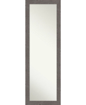 Amanti Art Waveline Silver-tone On The Door Full Length Mirror, 18.38" X 52.38" In Gray