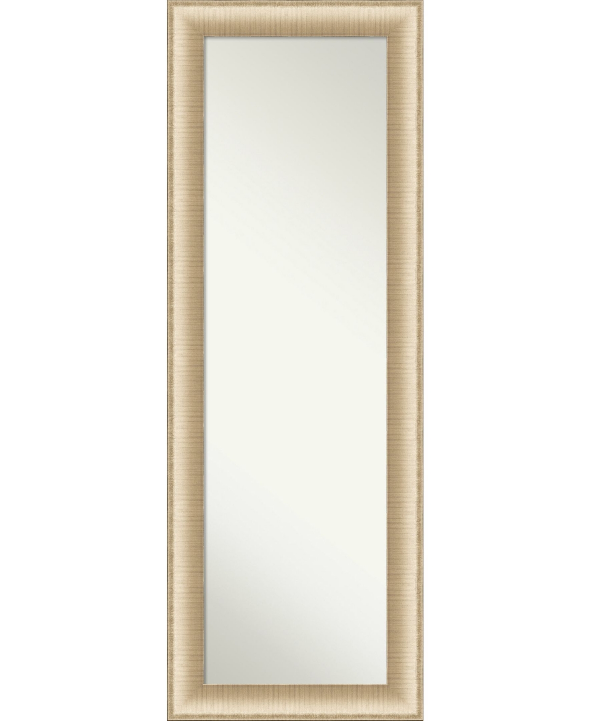 Elegant Brushed Honey on The Door Full Length Mirror, 18.75" x 52.75" - Gold