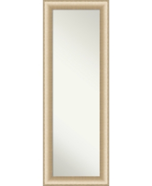 Shop Amanti Art Elegant Brushed Honey On The Door Full Length Mirror, 18.75" X 52.75" In Gold