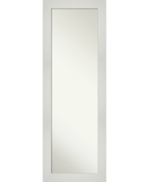 Amanti Art Waveline Silver-tone On The Door Full Length Mirror, 18.38" X 52.38" In White