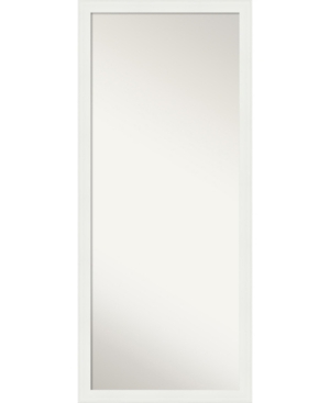 Shop Amanti Art Vanity Framed Floor/leaner Full Length Mirror, 27.38" X 63.38" In White