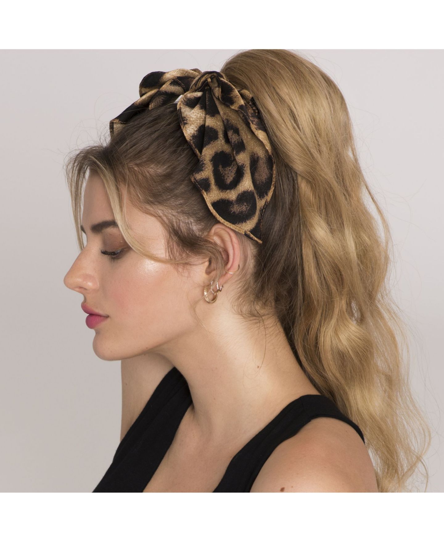 Женские аксессуары для волос Soho Style Leopard Print Scrunchie Bow — фото 2