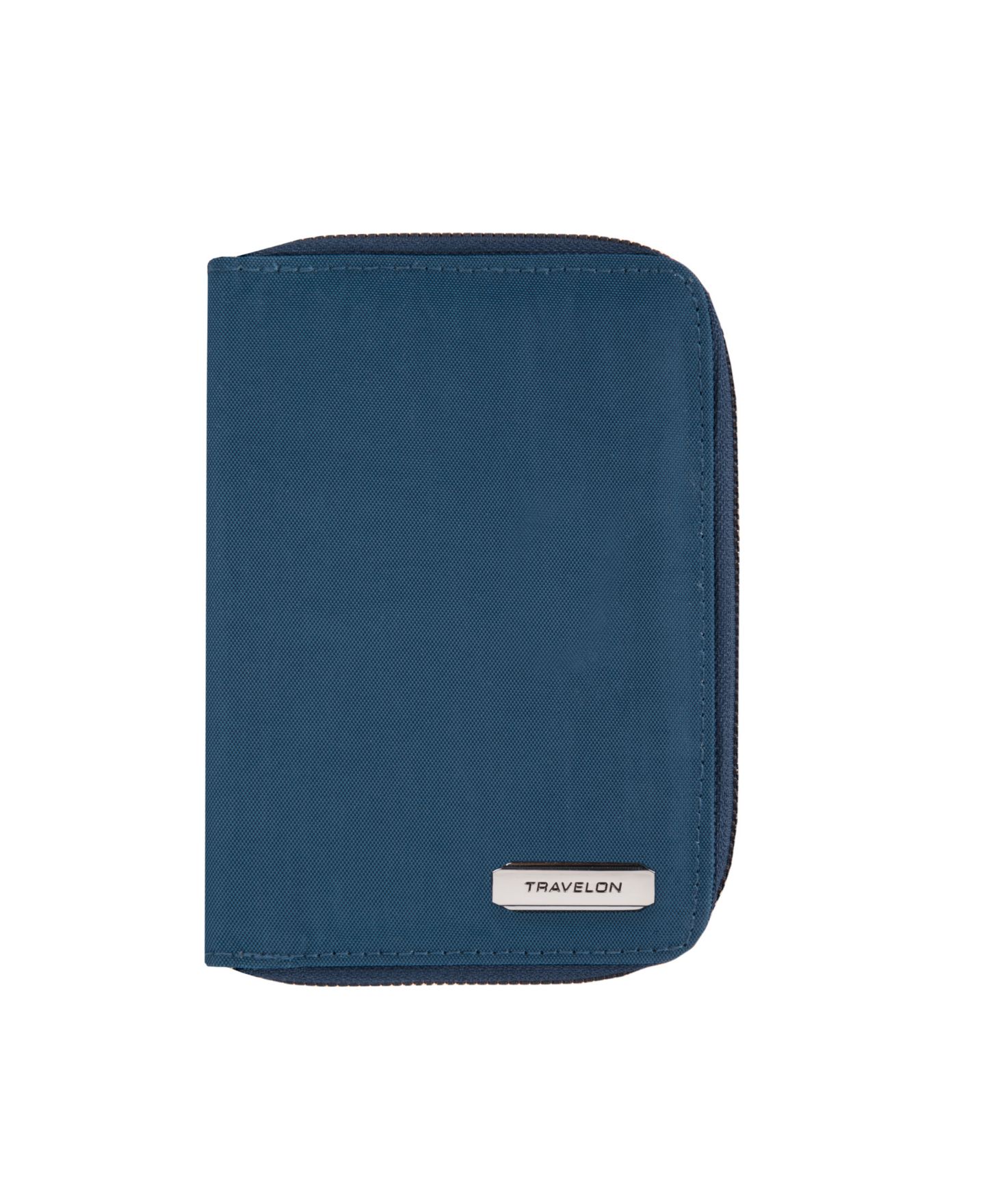 Кошелёк Travelon RFID Blocking Passport Zip Wallet, цвет: Синий — фото 1