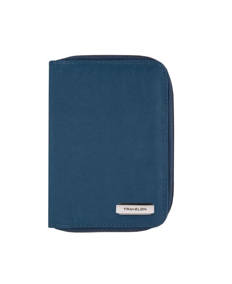 Кошелёк Travelon RFID Blocking Passport Zip Wallet, цвет: Синий
