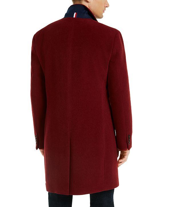 Tommy Hilfiger Addison Wool-Blend Trim Fit Overcoat ...
