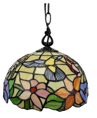 Tiffany Style Floral, Hummingbird Hanging Lamp