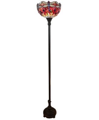 Tiffany Style Dragonfly Torchiere Floor Lamp