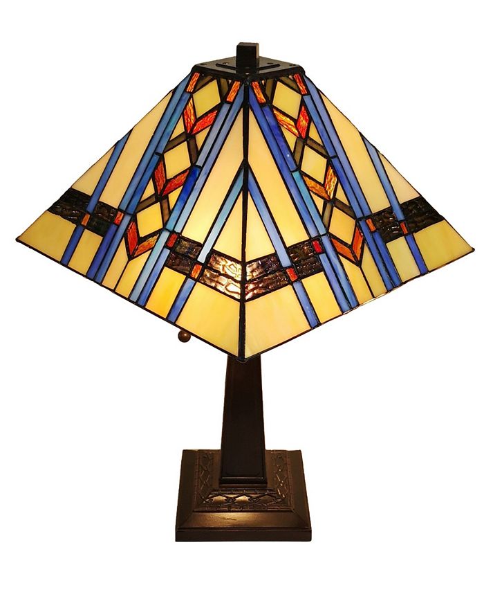 Amora Lighting Tiffany Style Mission Table Lamp - Macy's