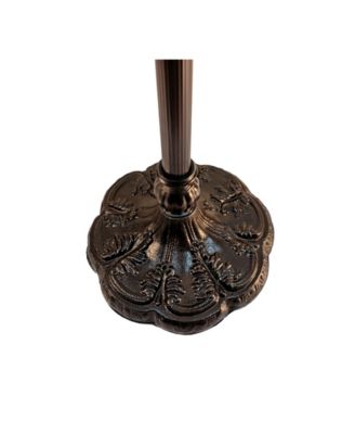 Tiffany Style Hummingbirds Floral Torchiere Floor Lamp