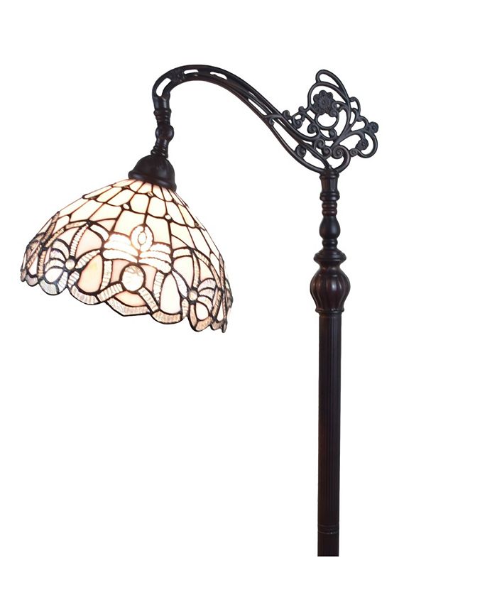 Amora Lighting Tiffany Style Floral Design Floor Reading Lamp - Macy's