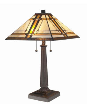 Amora Lighting Tiffany Style Mission Table Lamp
