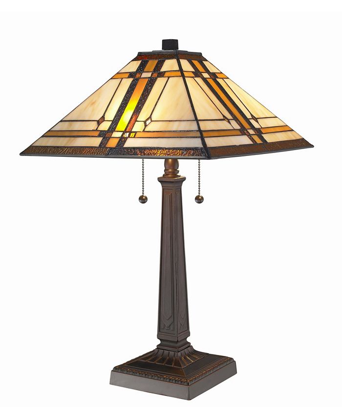 Amora Lighting Tiffany Style Mission Table Lamp Macy's