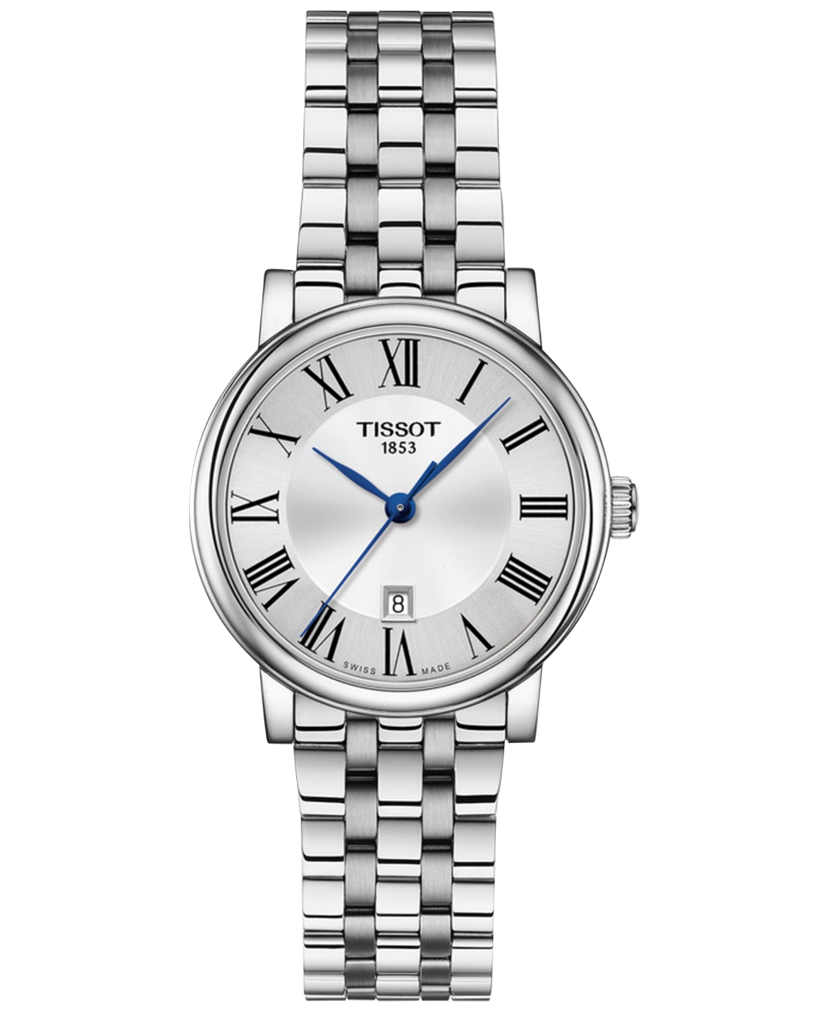 Women's Swiss Carson Premium Stainless Steel Bracelet Watch 30mm - Silver