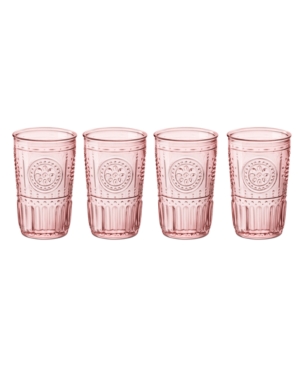 BORMIOLI ROCCO LIGHT PINK ROMANTIC WATER GLASS, SET OF 4