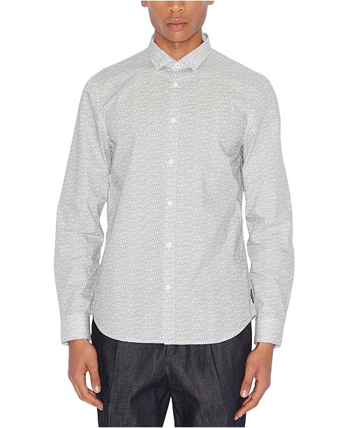 A X Armani Exchange Men S Allover Logo Shirt Reviews Casual