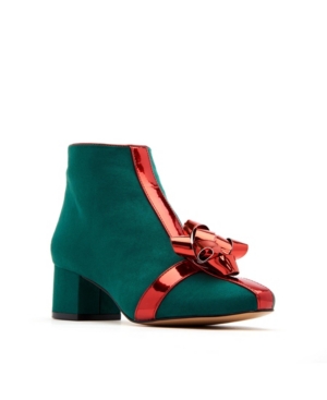 Katy Perry Gifter Booties Women's Shoes In Green