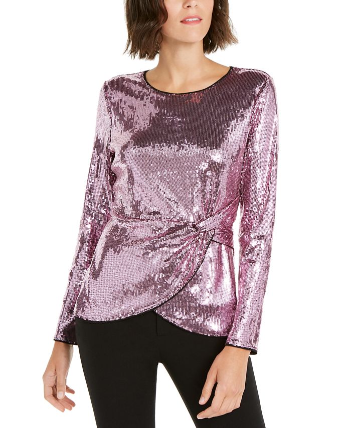 INC International Concepts INC Twisted Sequined Top, Created for Macy's ...