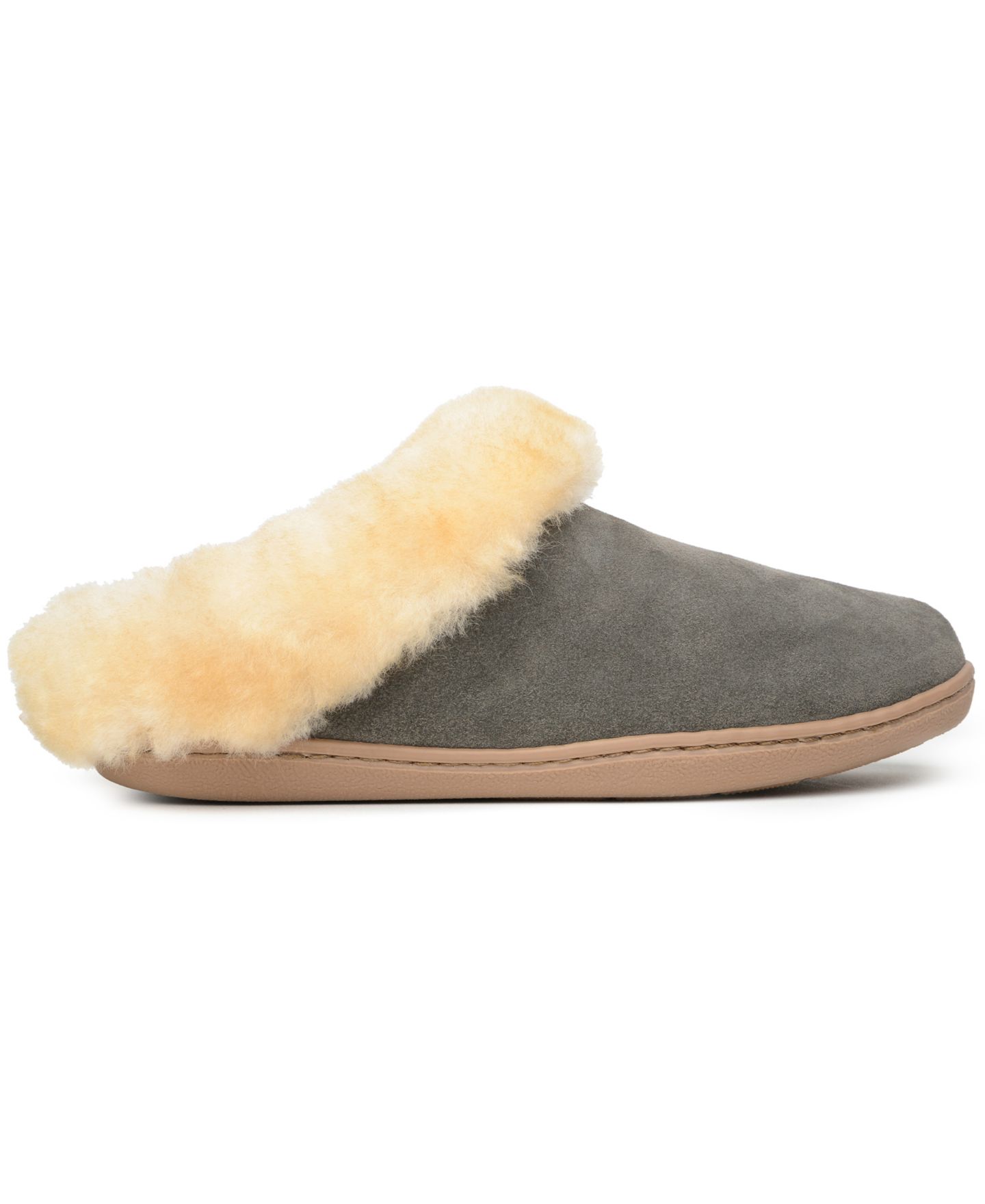 Женские сабо Minnetonka Sheepskin Mule Slippers, цвет: Серый — фото 2