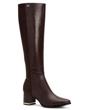 UPC 194060188003 product image for Calvin Klein Women's Freeda Tall Leather Boots Women's Shoes | upcitemdb.com