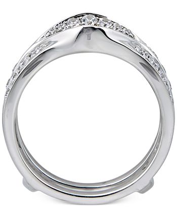 Macy's - Diamond Double Countour Enhancer Ring (5/8 ct. t.w.) in 14k White Gold