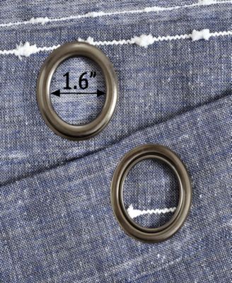 Lush Decor Farmhouse Textured Grommet Sheer Window Curtain Panels