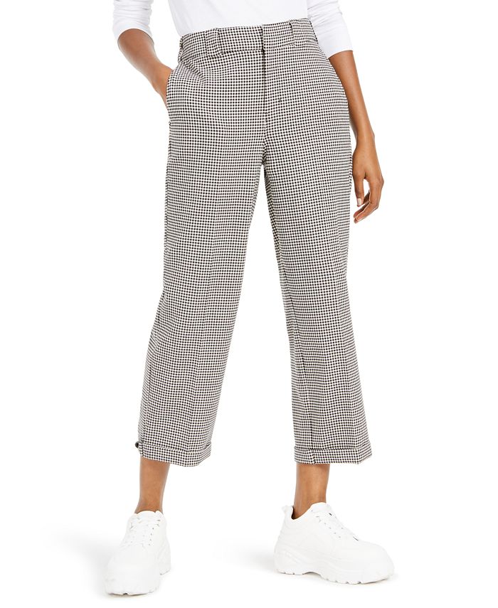 Dickies Cropped Gingham Print Pants Macy s