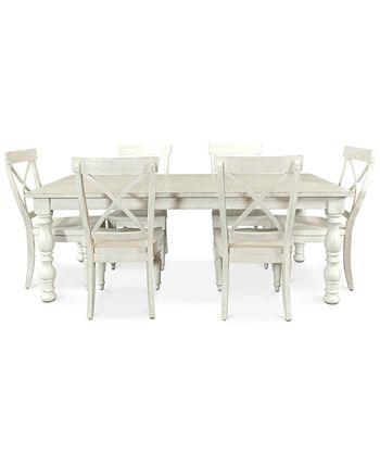 Furniture - Aberdeen Expandable Dining , 7-Pc. Set (Table & 6 Side Chairs)