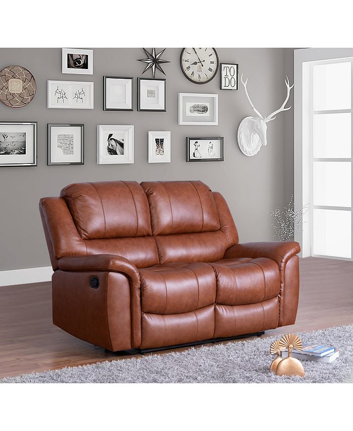 Abbyson Living Stella Leather Recliner Loveseat Macy's