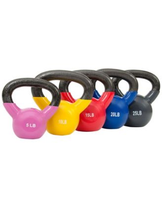 Vinyl Color Coated Kettle Bell - 5, 10, 15, 20, 25 Pound Option