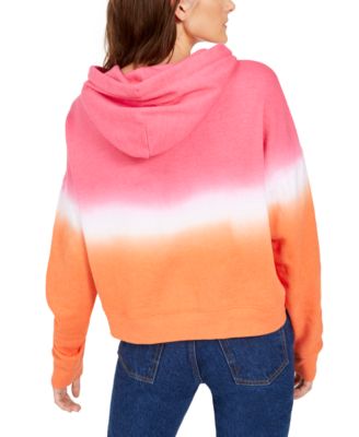 Calvin Klein Jeans Cropped Tie-Dye Graphic Hoodie