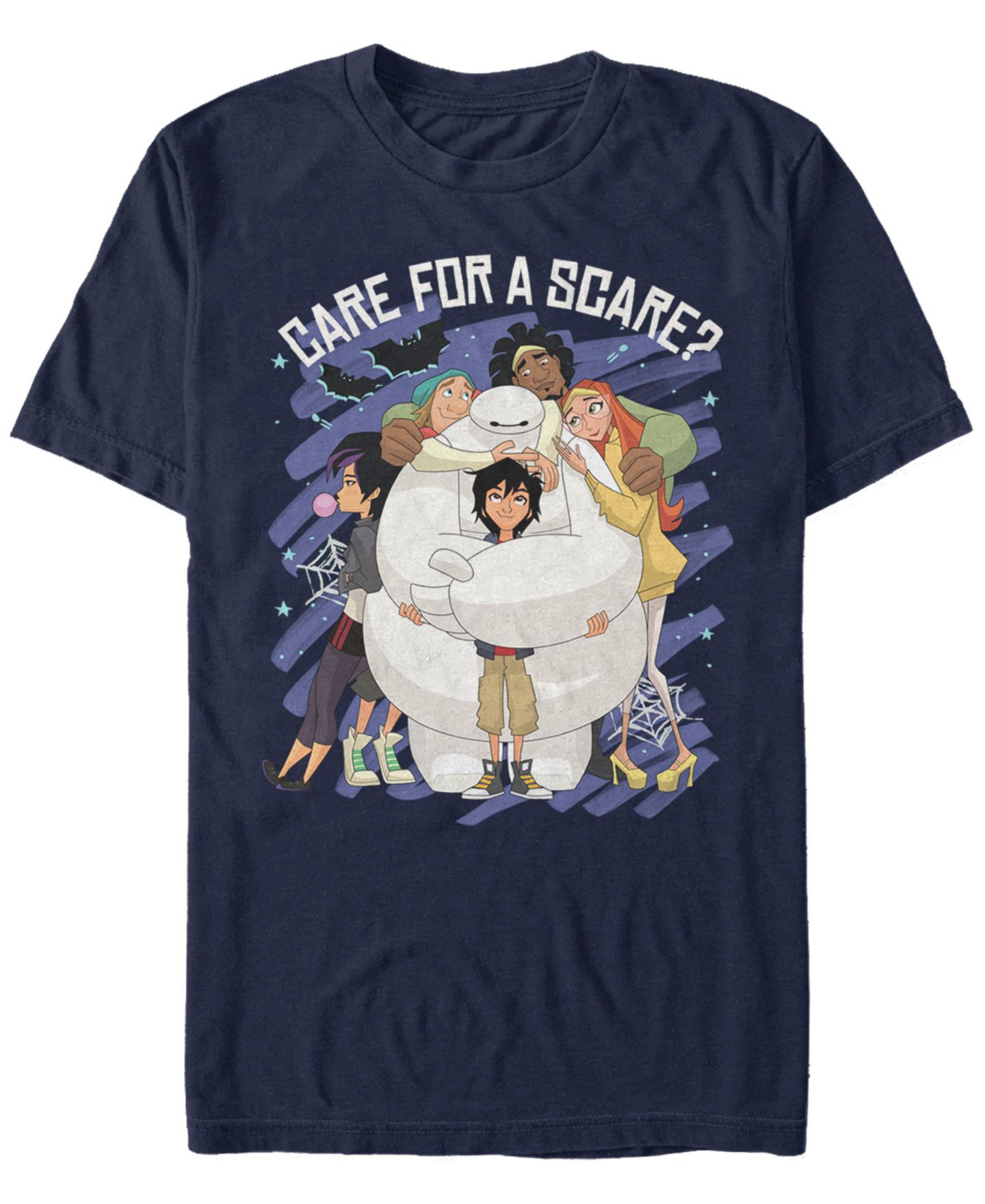 Мужская футболка Fifth Sun Disney Big Hero 6 Care For A Scare Baymax Hug Short Sleeve, цвет: Тёмно-синий — фото 1