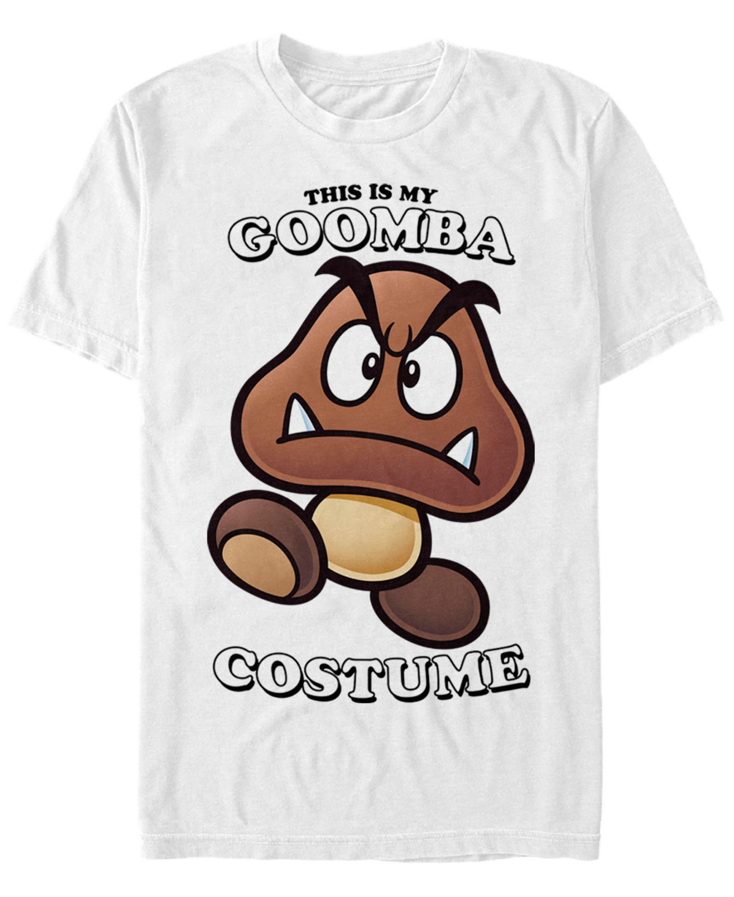 Мужская футболка Fifth Sun Nintendo Super Mario Goomba Halloween Costume Short Sleeve, цвет: Белый — фото 1