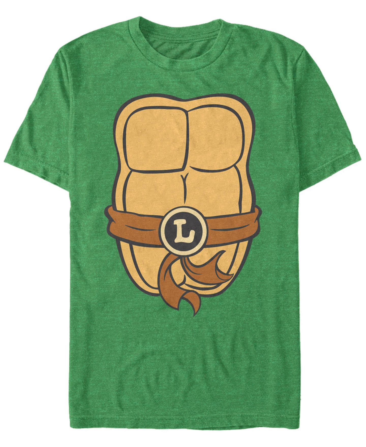 Мужская футболка Fifth Sun Nickelodeon Teenage Mutant Ninja Turtles Leonardo Chest Costume Short Sleeve, цвет: Kelly Heat — фото 1