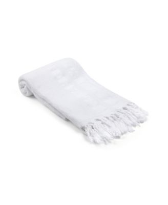 Lugano Linen Turkish Towel / Throw - Olive and Linen