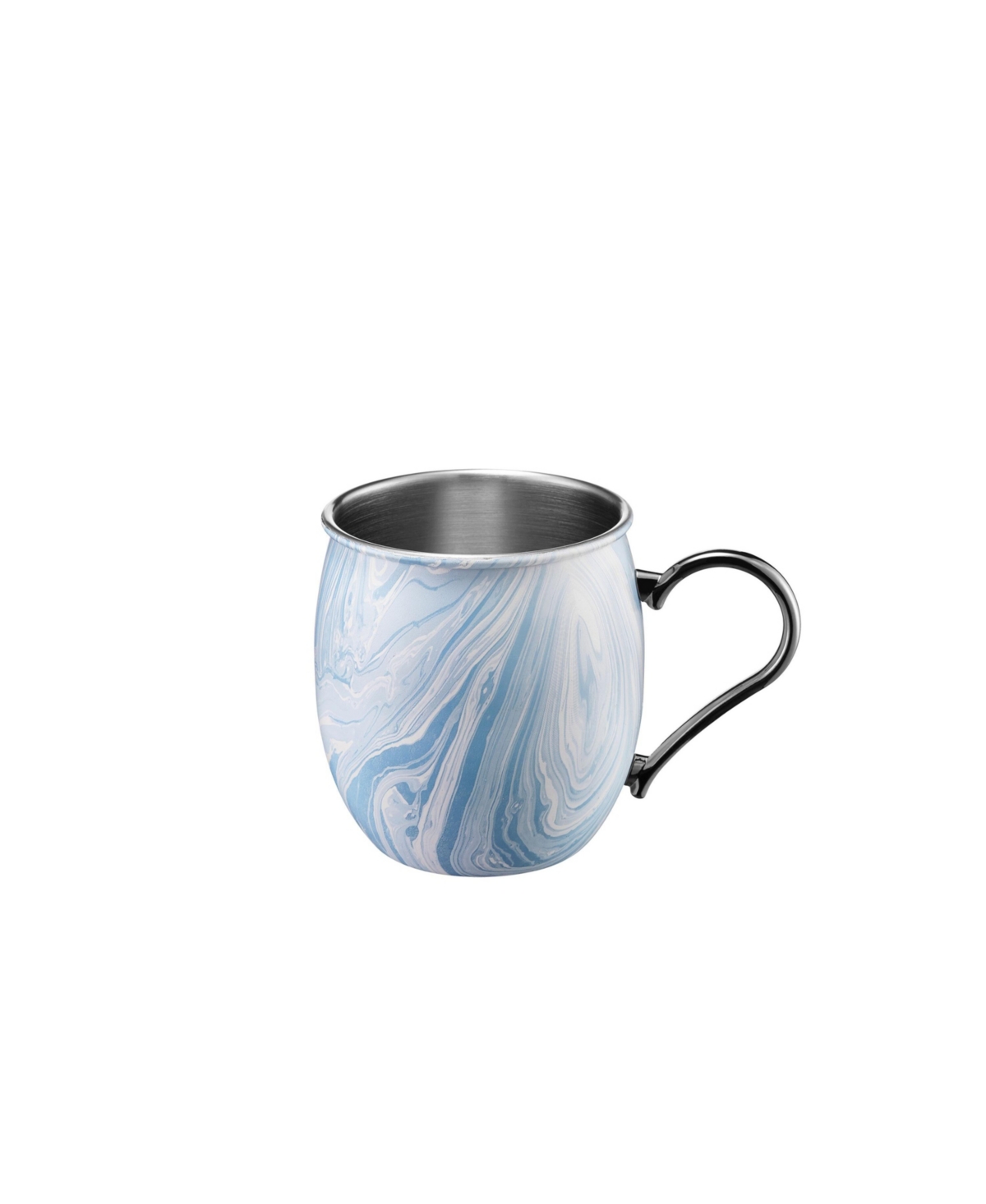 Thirstystone by Cambridge 20oz Navy and Light Blue Swirl Moscow Mule Mugs - Set of 2 - Navy And Light Blue Swirl