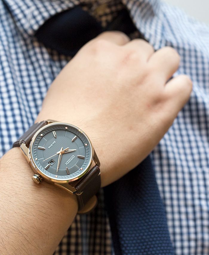 Citizen Drive from Citizen EcoDrive Men's Brown Leather Strap Watch