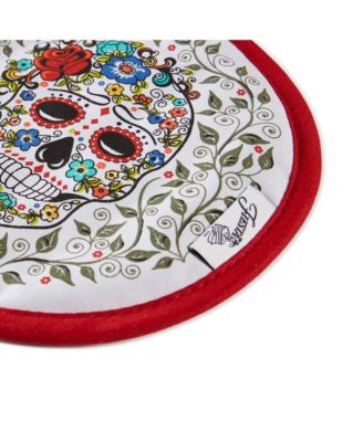 Skull & Vine Oven Mitt & Pot Holder, Set of 2
