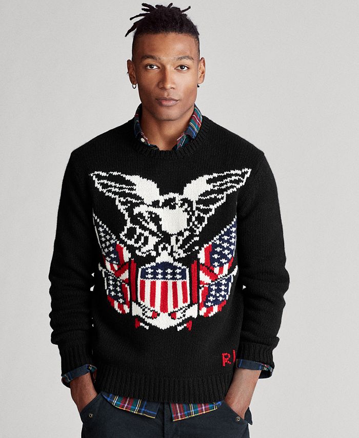 Polo Ralph Lauren Men's Eagle Wool-Cashmere Sweater & Reviews - Sweaters -  Men - Macy's