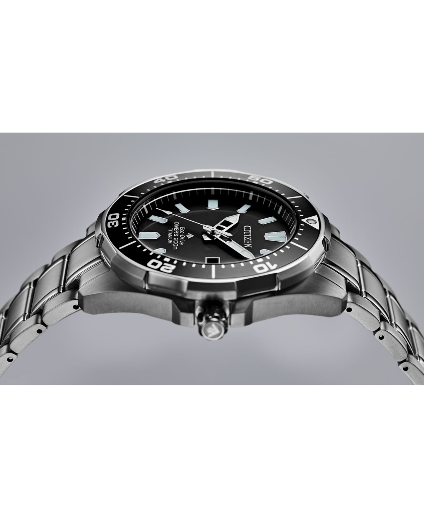 Мужские часы Citizen Eco-Drive Promaster Diver Super Titanium Bracelet Watch 44mm — фото 6