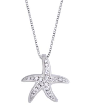 starfish pendant with diamonds