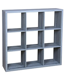 HDS Trading 9 Open Cube Organizing Wood Storage Shelf