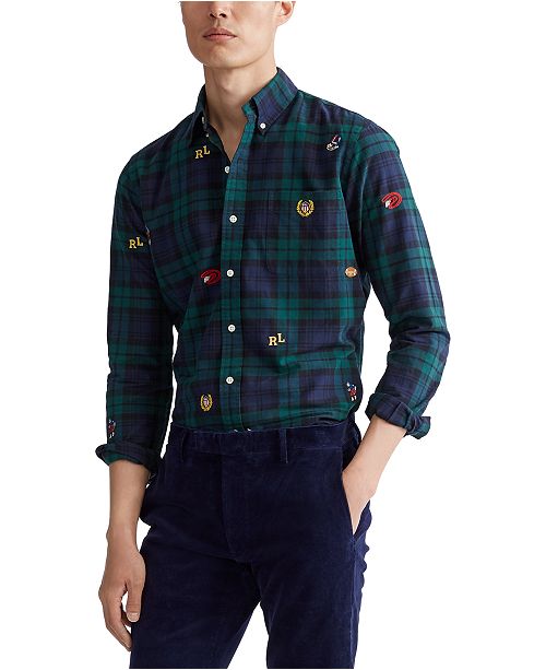 Polo Ralph Lauren Men S Big Tall Classic Fit Plaid Oxford Shirt