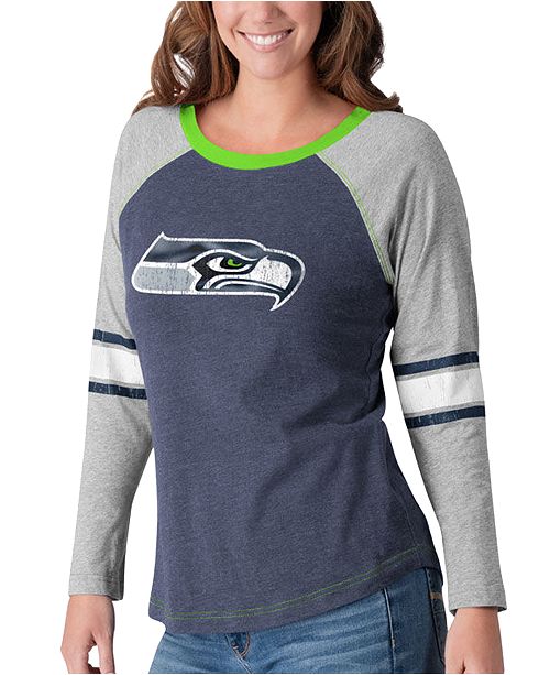 G Iii Sports Women S Seattle Seahawks Long Sleeve Top Pick T Shirt Reviews Sports Fan Shop By Lids Men Macy S