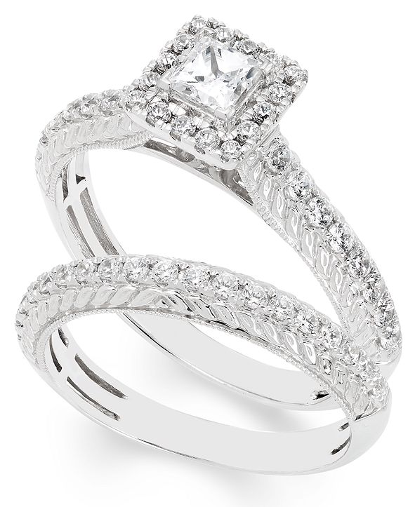 Macy�s Certified Diamond (1 ct. t.w.) Bridal Set in 14k